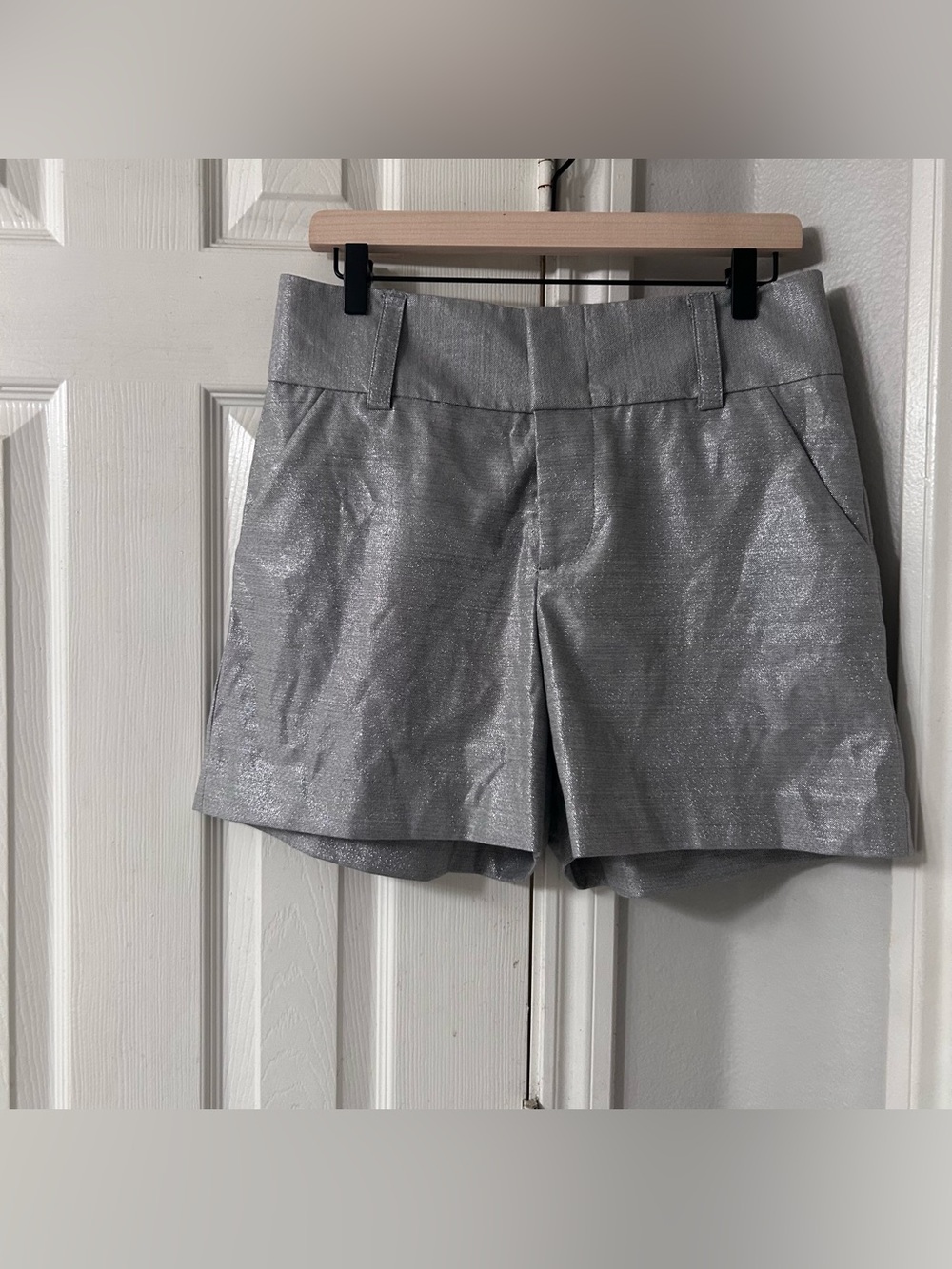 Alice + Olivia Metallic Wool Shorts Made in USA size 10